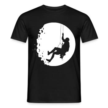 Måne - Klatring - (4) - Mænd T-shirt - sort - Foran - AI Model Male 178 light (178cm)