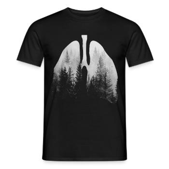 Trees - (3) - Men's T-Shirt - black - Front - AI Model Male 178 light (178cm)