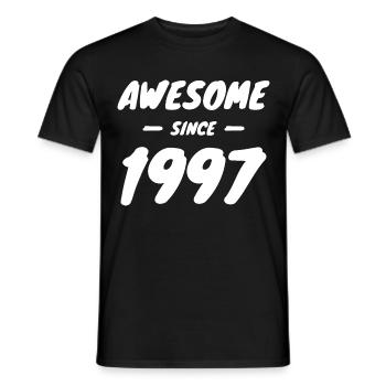 1997 Year of birth Awesome Since 1997 Gift idea - Men's T-Shirt - black - Front - AI Model Male 178 light (178cm)