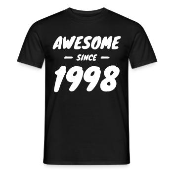 1998 Year of birth Awesome Since 1998 Gift idea - Men's T-Shirt - black - Front - AI Model Male 178 light (178cm)