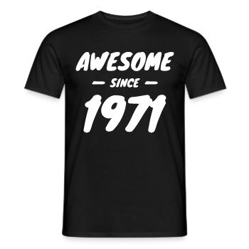 1971 Année de naissance Génial depuis 1971 Idée cadeau - T-shirt homme - noir - Devant - AI Model Male 178 light (178cm)
