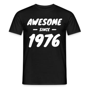 1976 Année de naissance Génial depuis 1976 Idée cadeau - T-shirt homme - noir - Devant - AI Model Male 178 light (178cm)