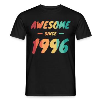 Awesome Since 1996 Gift Idea Vintage - Men's T-Shirt - black - Front - AI Model Male 178 light (178cm)