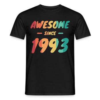 Awesome Since 1993 Geschenkidee Vintage - Männer T-Shirt - Schwarz - Vorne - AI Model Male 178 light (178cm)