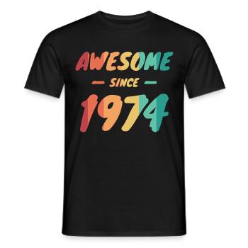 Awesome Since 1974 Geschenkidee Vintage - Männer T-Shirt - Schwarz - Vorne - AI Model Male 178 light (178cm)