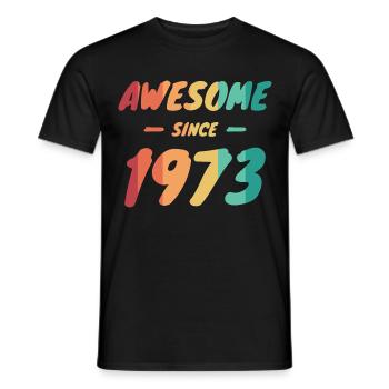 Awesome Since 1973 Geschenkidee Vintage - Männer T-Shirt - Schwarz - Vorne - AI Model Male 178 light (178cm)