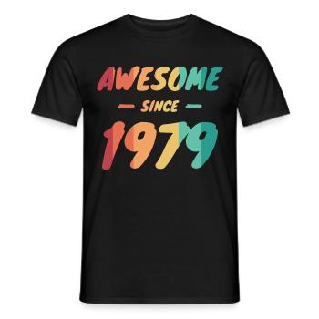 Awesome Since 1979 Geschenkidee Vintage - Männer T-Shirt - Schwarz - Vorne - AI Model Male 178 light (178cm)