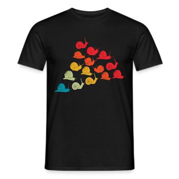 Snail lovers Types of snails owners - Men's T-Shirt - black - Front - AI Model Male 178 light (178cm)