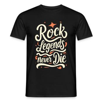 Les légendes du rock ne meurent jamais Rock N Roll Musik - T-shirt homme - noir - Devant - AI Model Male 178 light (178cm)