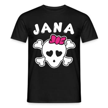 Jana Design pour les filles et les femmes - T-shirt homme - noir - Devant - AI Model Male 178 light (178cm)