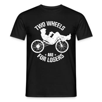 Recumbent Trike - Männer T-Shirt - Schwarz - Vorne - AI Model Male 178 light (178cm)