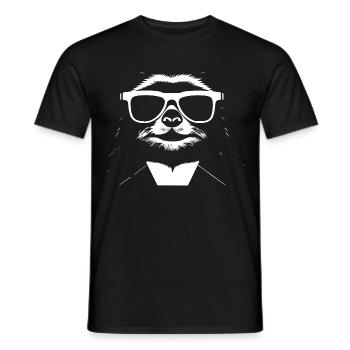 Sloths Anime Sloth Manga Sloth Sunglasses - Men's T-Shirt - black - Front - AI Model Male 178 light (178cm)