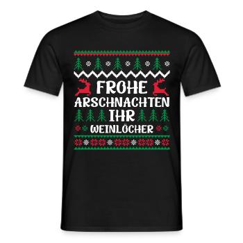 Happy ass nights you wine holes - Men's T-Shirt - black - Front - AI Model Male 178 light (178cm)
