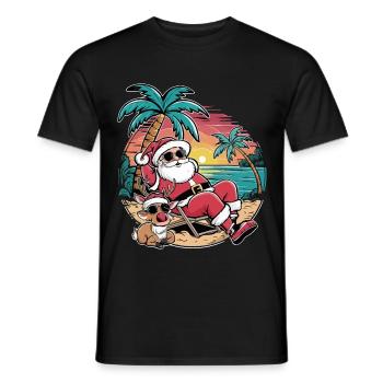 Noël en juillet - T-shirt homme - noir - Devant - AI Model Male 178 light (178cm)