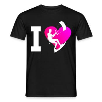 Cerf-volant Kitesurf Kitesurf Kite Kitesurfeur - T-shirt homme - noir - Devant - AI Model Male 178 light (178cm)