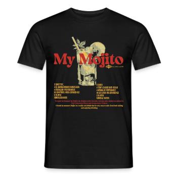 My Mojito Rezept. Das perfekte Sommergeschenk - Männer T-Shirt - Schwarz - Vorne - AI Model Male 178 light (178cm)