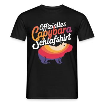 Capybara Capybara Animal rongeur - T-shirt homme - noir - Devant - AI Model Male 178 light (178cm)
