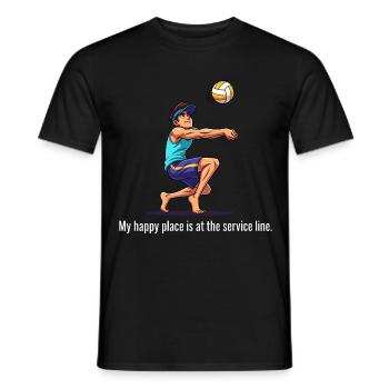 Beach volleyball lovers - Men's T-Shirt - black - Front - AI Model Male 178 light (178cm)