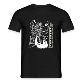 Sumerian Anunnaki Alien Astronauts - Men's T-Shirt - black - Front - AI Model Male 178 light (178cm)