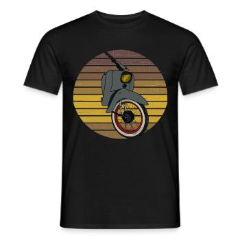 Schwalbe KR51 / Schwalbenfahrer / Ostalgie / Mofa - T-shirt homme - noir - Devant - AI Model Male 178 light (178cm)