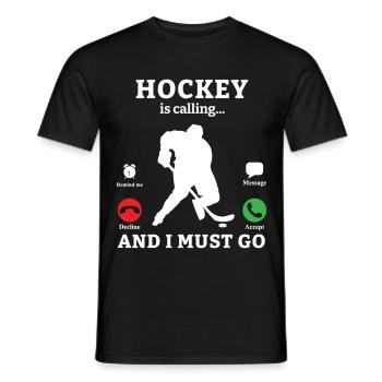 Hockey sur glace Hockey Joueur de hockey sur glace Équipe de hockey sur glace - T-shirt homme - noir - Devant - AI Model Male 178 light (178cm)