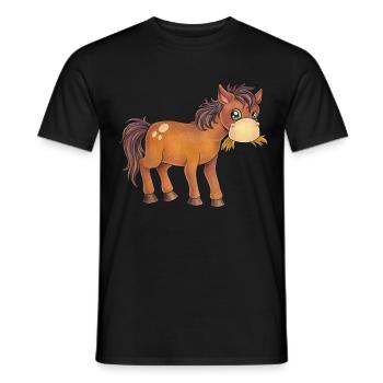 Niedliches Pferd Geschenk Kind Geburtstag - Männer T-Shirt - Schwarz - Vorne - AI Model Male 178 light (178cm)