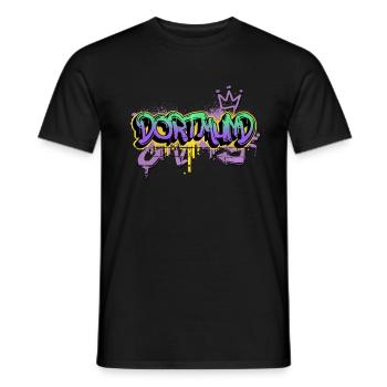 Dortmund Deutschland Stadt Graffiti Spray Sprayer - Männer T-Shirt - Schwarz - Vorne - AI Model Male 178 light (178cm)