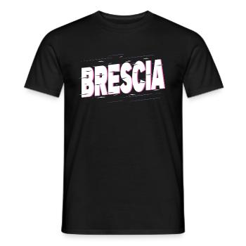 Brescia Italie Ville Écriture Accueil Amour Vacances - T-shirt homme - noir - Devant - AI Model Male 178 light (178cm)