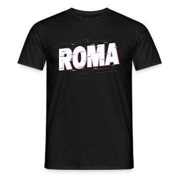 Rom Roma Italien Stadt Schrift Heimat Liebe Urlaub - Männer T-Shirt - Schwarz - Vorne - AI Model Male 178 light (178cm)