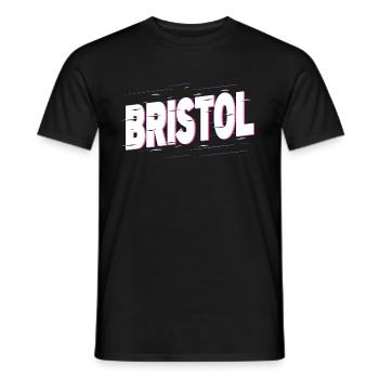 Bristol England UK Stadt Schrift Heimat Liebe - Männer T-Shirt - Schwarz - Vorne - AI Model Male 178 light (178cm)