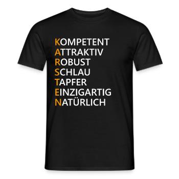 Karsten Name Geschenk - Männer T-Shirt - Schwarz - Vorne - AI Model Male 178 light (178cm)
