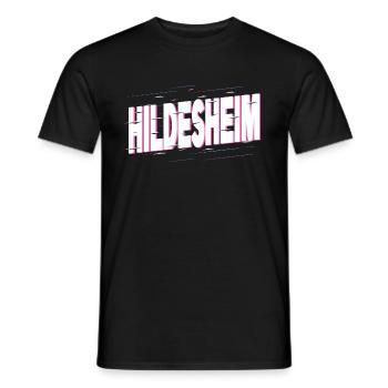 Hildesheim Deutschland Stadt Schrift Heimat Liebe - Männer T-Shirt - Schwarz - Vorne - AI Model Male 178 light (178cm)