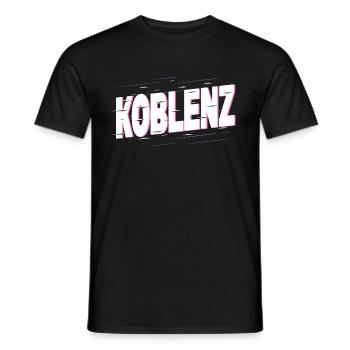 Koblenz Germany City Font Home Love - Men's T-Shirt - black - Front - AI Model Male 178 light (178cm)