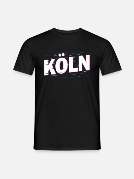 Köln Deutschland Stadt Schrift Heimat Liebe - Männer T-Shirt - Schwarz