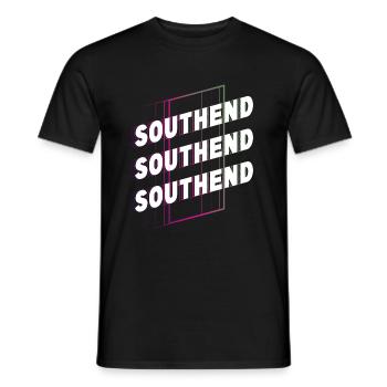 Southend England UK City Font Skyline Home - Men's T-Shirt - black - Front - AI Model Male 178 light (178cm)