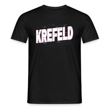 Krefeld Germany City Font Home Love - Men's T-Shirt - black - Front - AI Model Male 178 light (178cm)