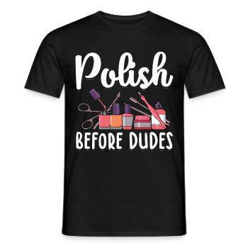 Ongles peints - T-shirt homme - noir - Devant - AI Model Male 178 light (178cm)