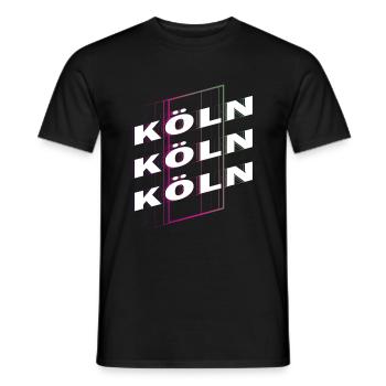 Cologne Allemagne City Font Skyline Accueil - T-shirt homme - noir - Devant - AI Model Male 178 light (178cm)