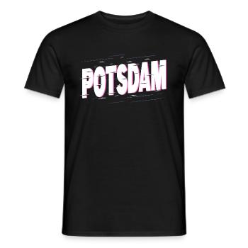 Potsdam Deutschland Stadt Schrift Heimat Liebe - Männer T-Shirt - Schwarz - Vorne - AI Model Male 178 light (178cm)