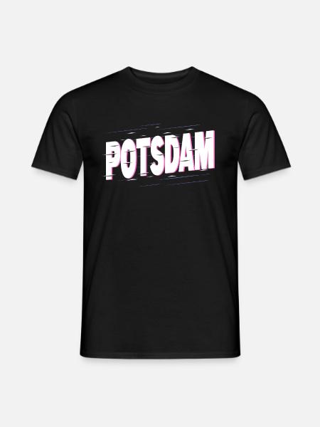 Potsdam Deutschland Stadt Schrift Heimat Liebe - Männer T-Shirt - Schwarz