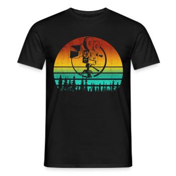 Retro Kamera Film Kino Filmemacher - Männer T-Shirt - Schwarz - Vorne - AI Model Male 178 light (178cm)