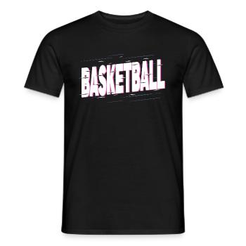 Basketball Basketball Sports Font Team Fan - Men's T-Shirt - black - Front - AI Model Male 178 light (178cm)