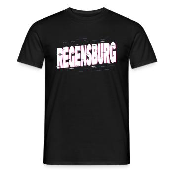 Regensburg Deutschland Stadt Schrift Heimat Liebe - Männer T-Shirt - Schwarz - Vorne - AI Model Male 178 light (178cm)