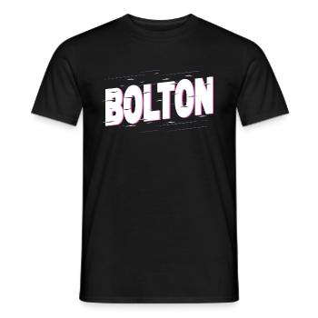 Bolton England UK City Font Home Love - Men's T-Shirt - black - Front - AI Model Male 178 light (178cm)