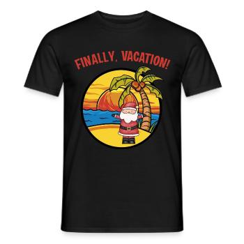 Vacances du Père Noël Nikolaus enfin des vacances - T-shirt homme - noir - Devant - AI Model Male 178 light (178cm)