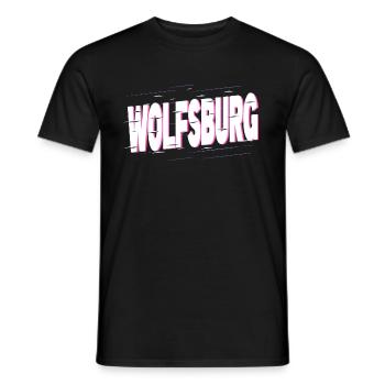 Wolfsburg Deutschland Stadt Schrift Heimat Liebe - Männer T-Shirt - Schwarz - Vorne - AI Model Male 178 light (178cm)