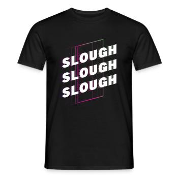 Slough England UK City Font Skyline Home - Men's T-Shirt - black - Front - AI Model Male 178 light (178cm)