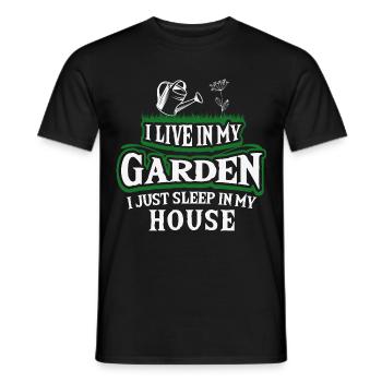 Hobby gardeners, fruit and vegetable gardeners - Men's T-Shirt - black - Front - AI Model Male 178 light (178cm)