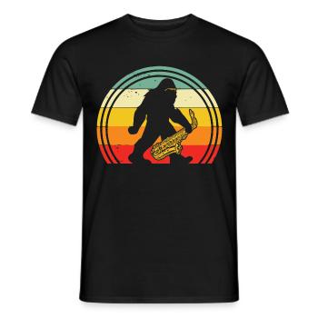 Strangeology Kryptozoologie Kryptide Saxophon Gesc - Männer T-Shirt - Schwarz - Vorne - AI Model Male 178 light (178cm)