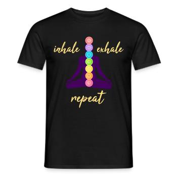 Meditation Chakra Yoga Namaste Om Yoga Sprüche - Männer T-Shirt - Schwarz - Vorne - AI Model Male 178 light (178cm)